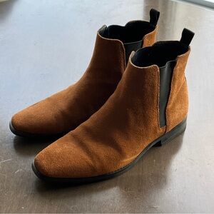 Calvin Klein Brown Suede Ankle Boots